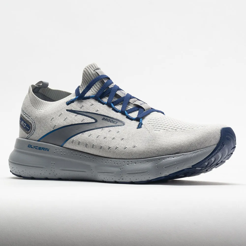 Anti - glare Brooks Glycerin StealthFit 20 Men's  Oyster/Alloy/Blue Depths