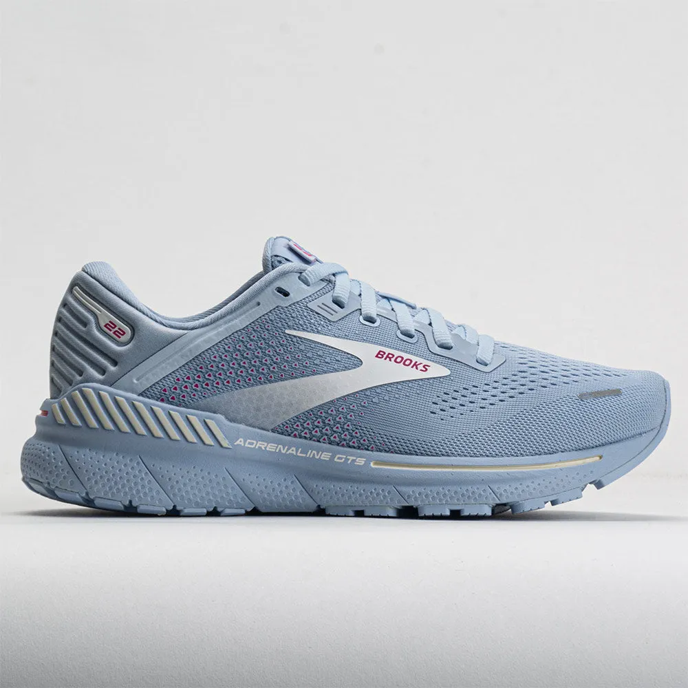 water - sports running shoes flat - terrain - runner Brooks Adrenaline GTS 22 Women's  Kentucky Blue/White/Rose