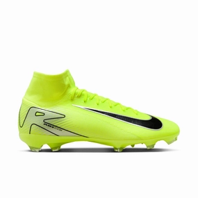 Fast Ground Nike Zoom Superfly 10 Pro FG/MG Firm Ground Soccer Shoes - Metallic Silver/Volt Black