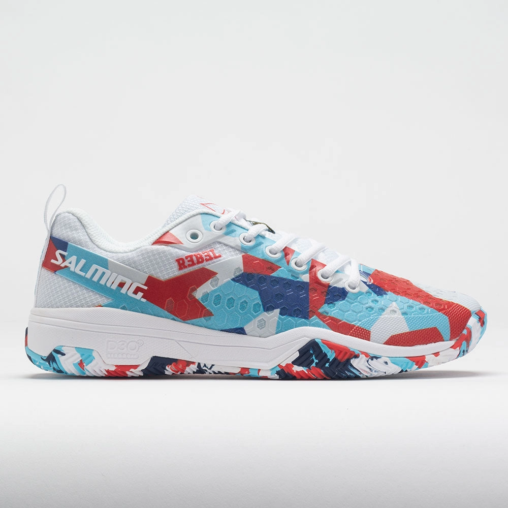 Salming Rebel Men's  Camo running in a basketball court area shoes