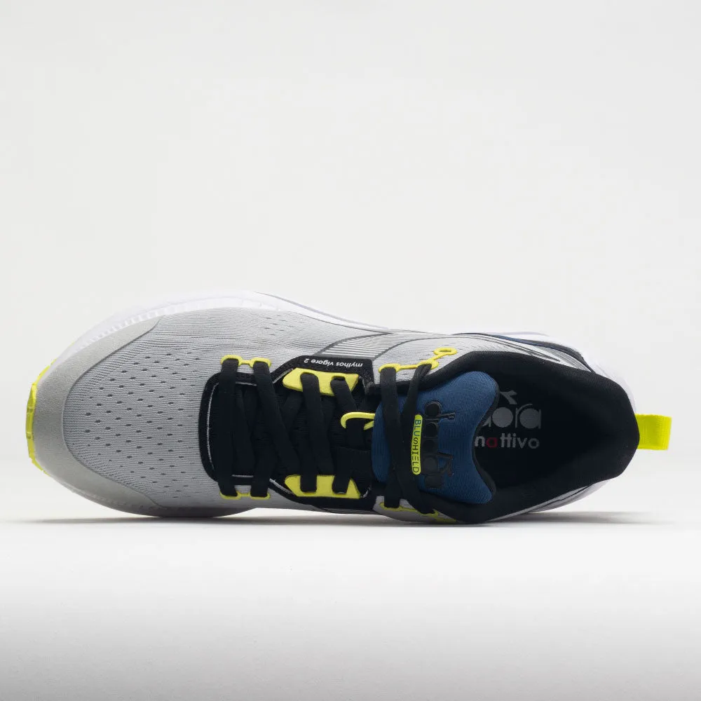 Light color option Diadora Mythos Blushield Vigore Men's  Silver DD/White/Blue Opal