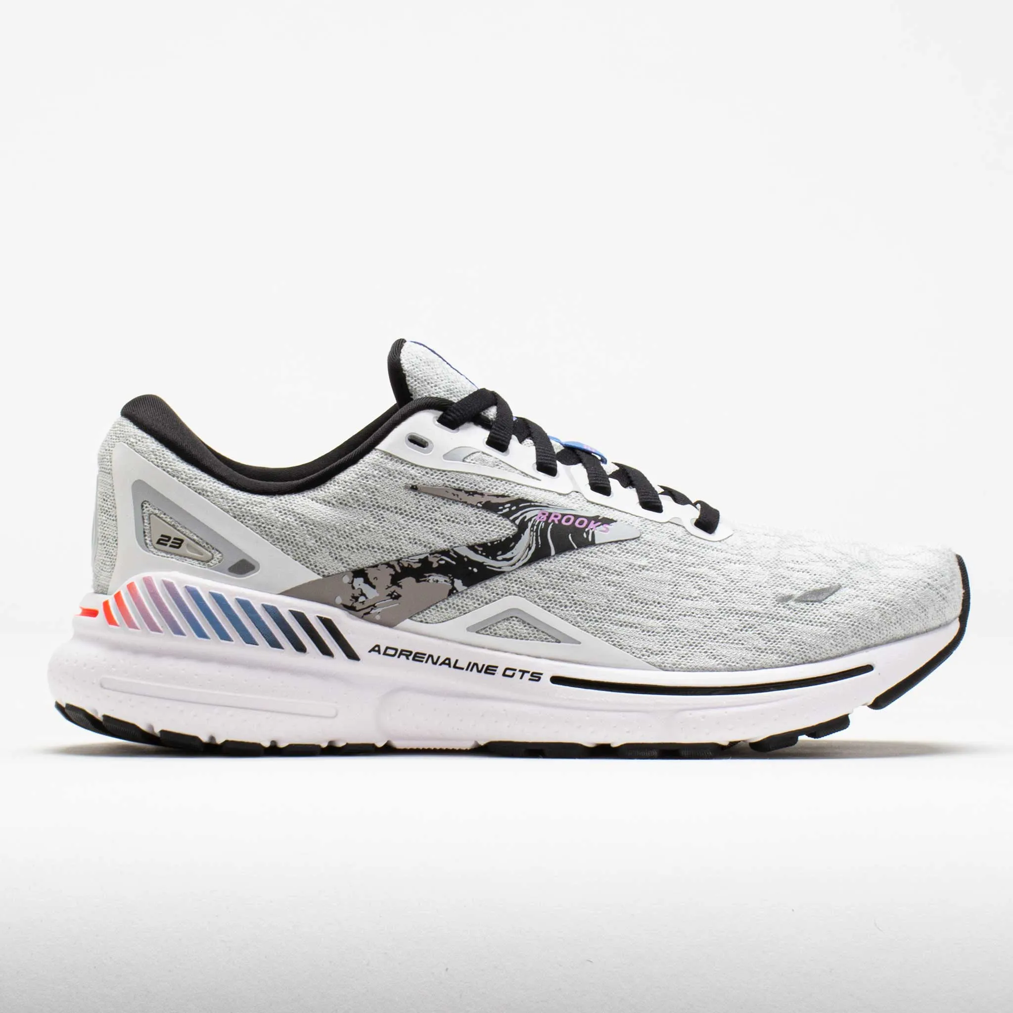 stylish - design shoes supportive shock - absorbing shoes Brooks Adrenaline GTS 23 Women's  White/Black/Orchid Bouquet