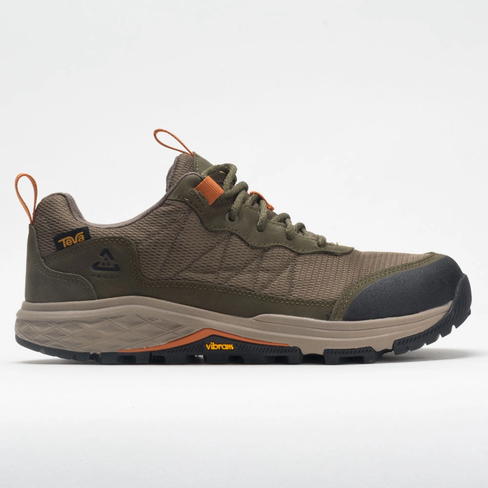 Teva Ridgeview Low Men's  Dark Olive running with reflective gear