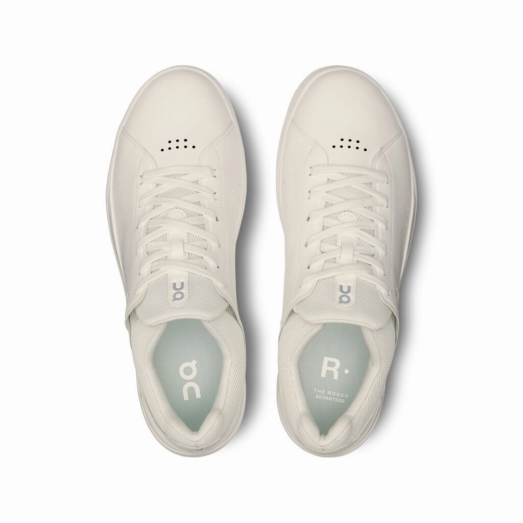 Women's ON The Roger Advantage White/Undyed Ankle Style Grip Ready