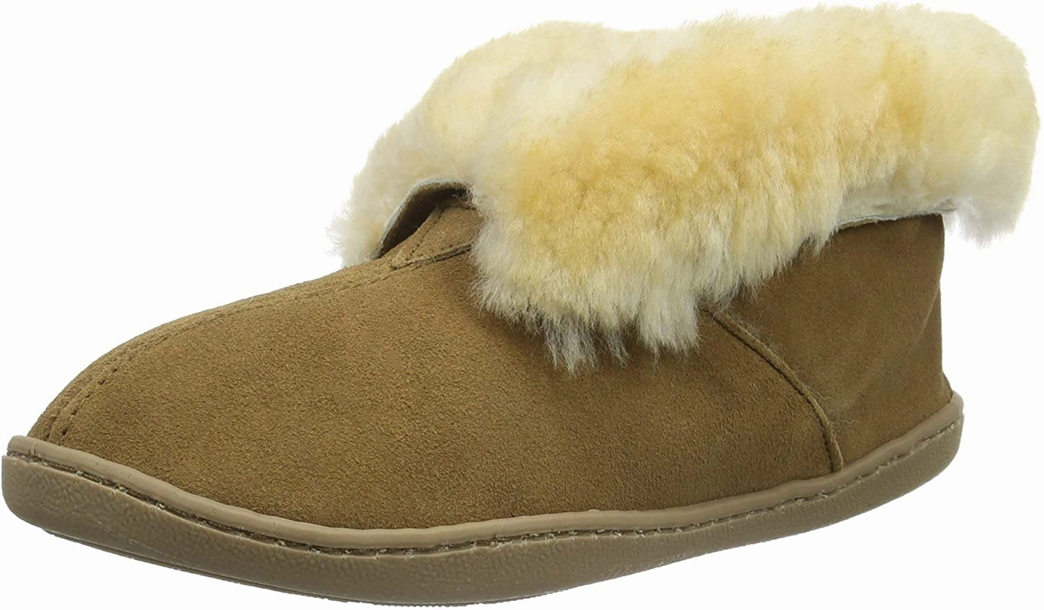 Minnetonka Women's Sheepskin Ankle Boot Slip On Style Sturdy Construction
