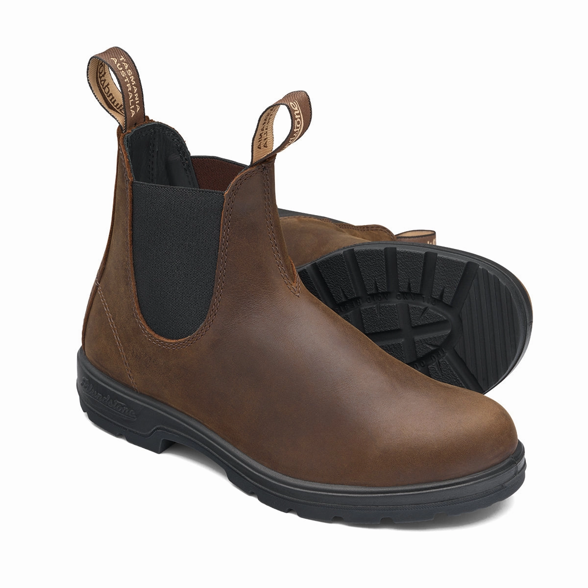 1609 Blundstone Classic Antique Brown Side zipper