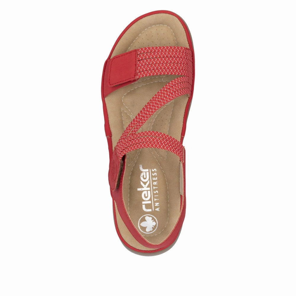 64870-33 Velcro Z-Strap Red Trendy Outdoor Shoes