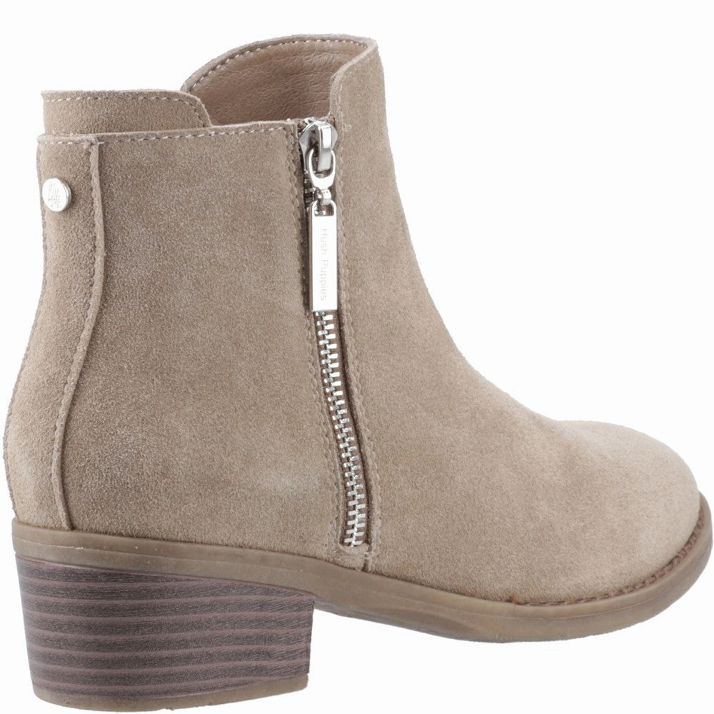 Hush Puppies Ingrid Zip Boot Simple Look Functional Form