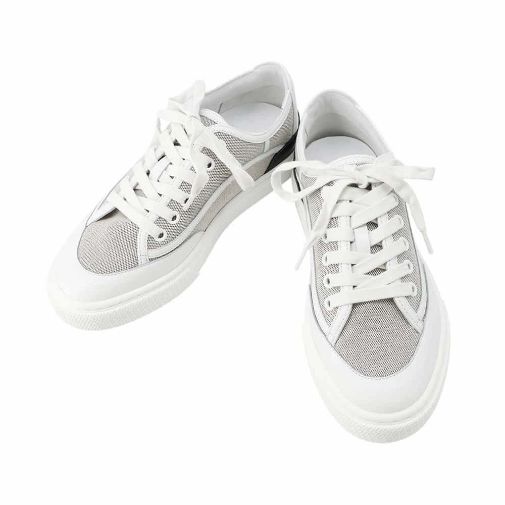 HERMES Sneakers ??Get?? PluNoir / WhiteH231724Z Toile H Leather Size 36 Ultimate look