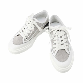 HERMES Sneakers ??Get?? PluNoir / WhiteH231724Z Toile H Leather Size 36 Ultimate look