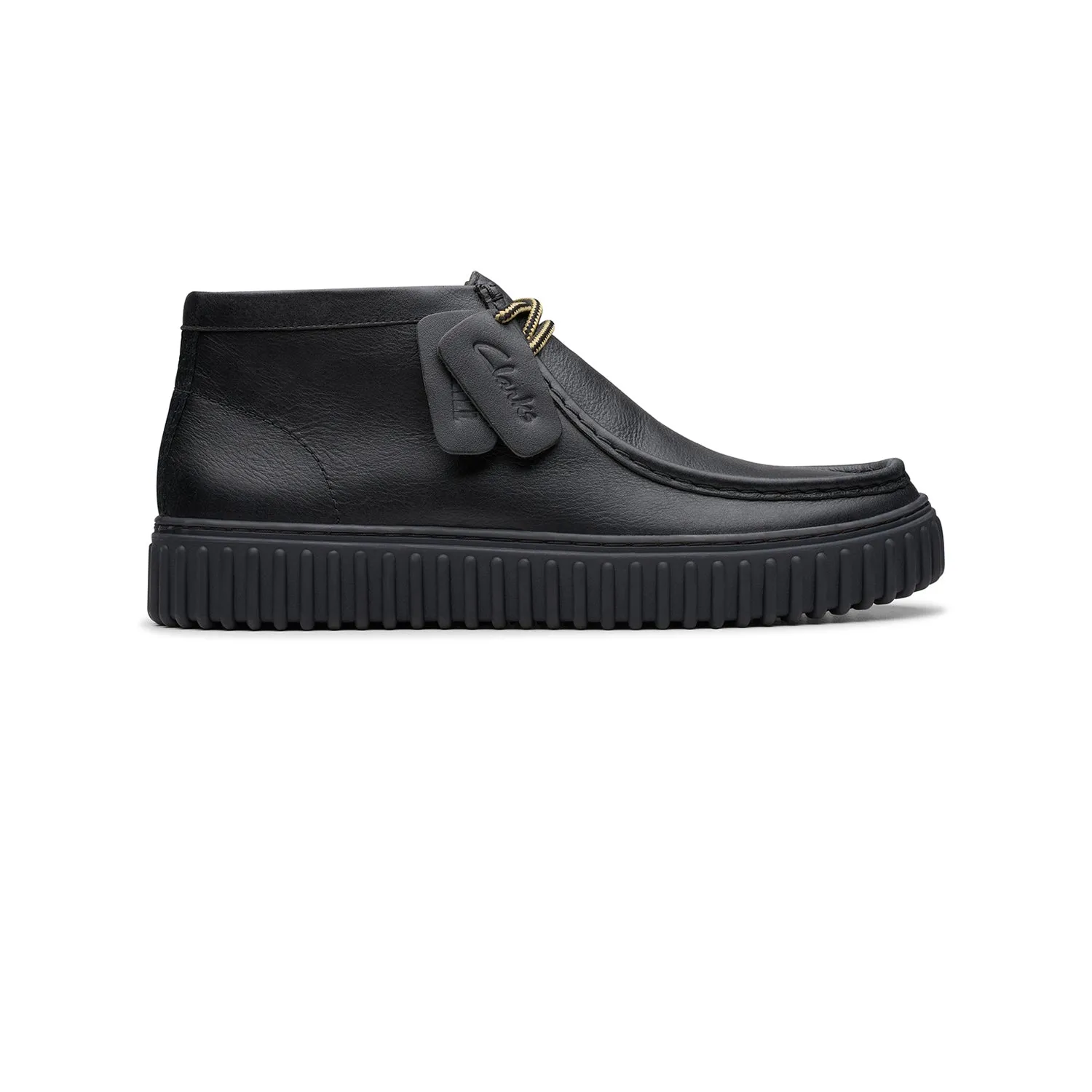 Mens - Torhill Hi Black Leather Open Toe Anti fungal