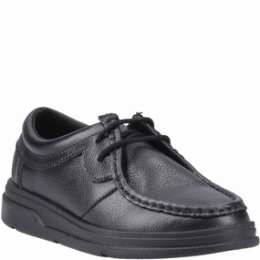 Strike Hike Hush Puppies Ronan Mocc Toe Junior School Shoes