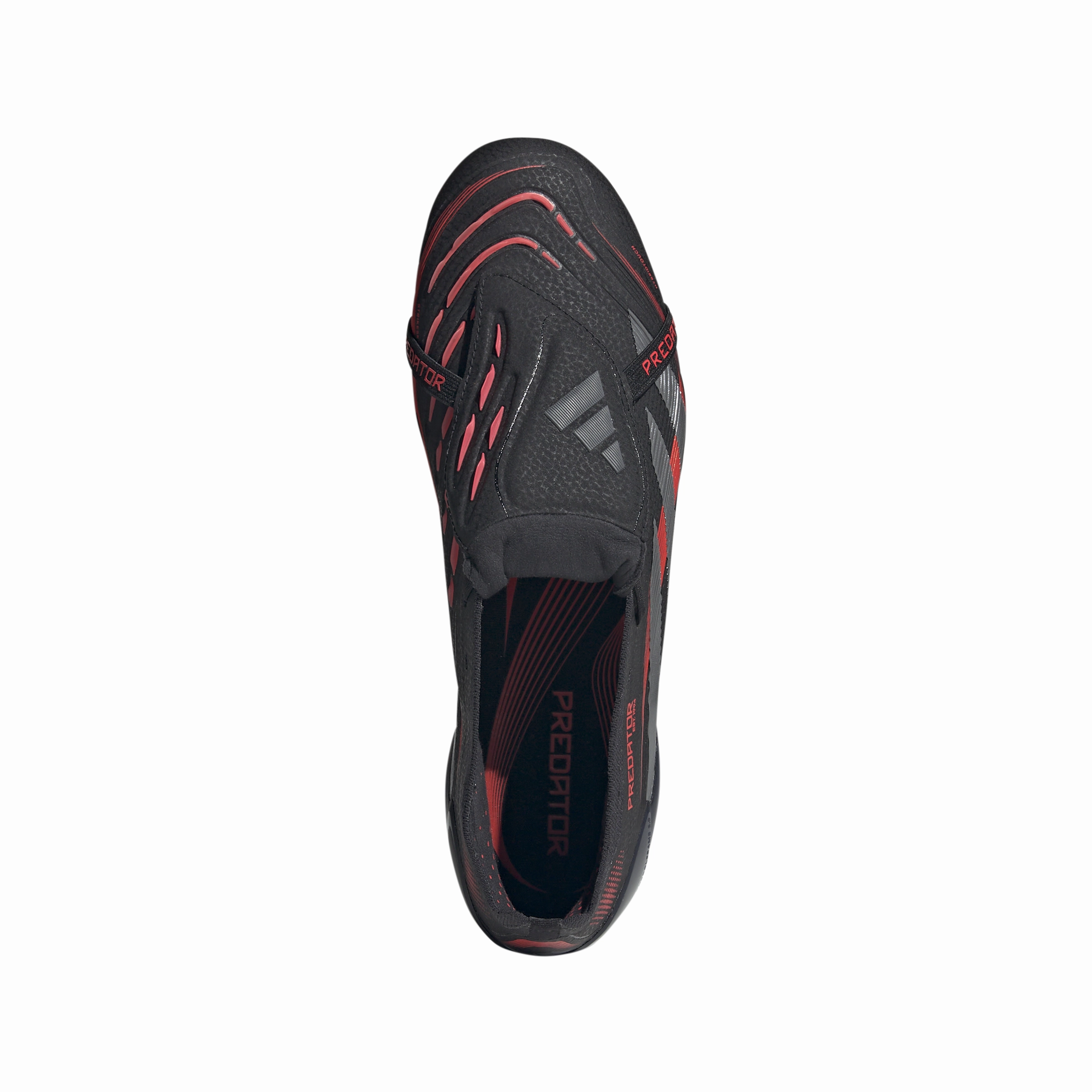 adidas Predator Elite FT FG Firm Ground Soccer Cleat - Core black/Grey four/Lucid red Total Control Smooth Fit