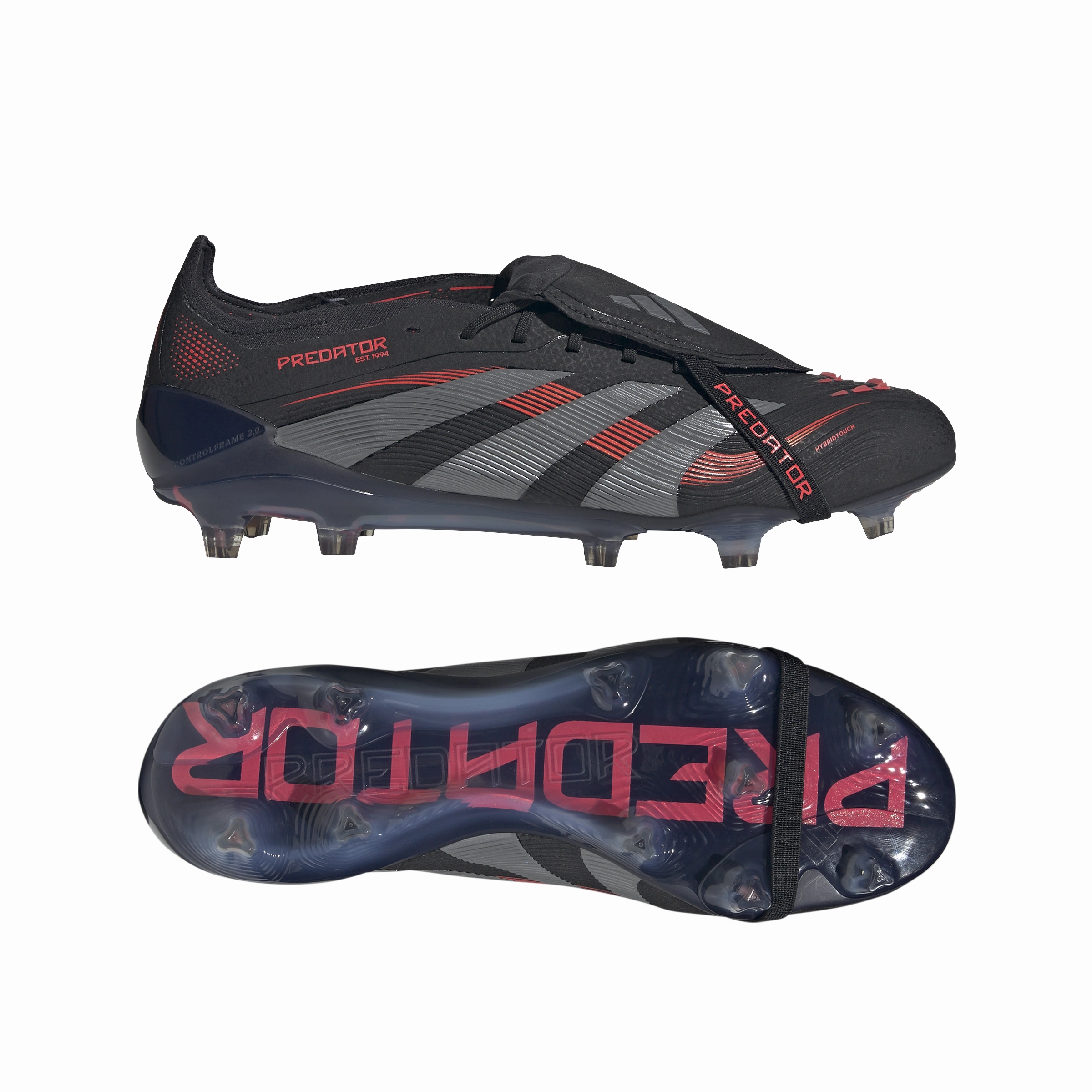 All Purpose Turf Game adidas Predator Elite FT FG Firm Ground Soccer Cleat - Core black/Grey four/Lucid red