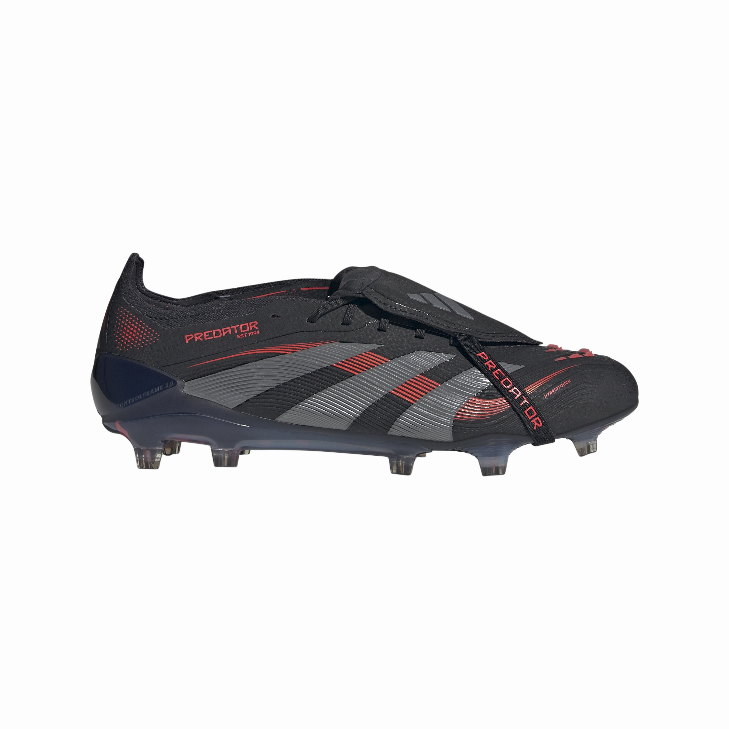 Pivot Action Forward Rush adidas Predator Elite FT FG Firm Ground Soccer Cleat - Core black/Grey four/Lucid red