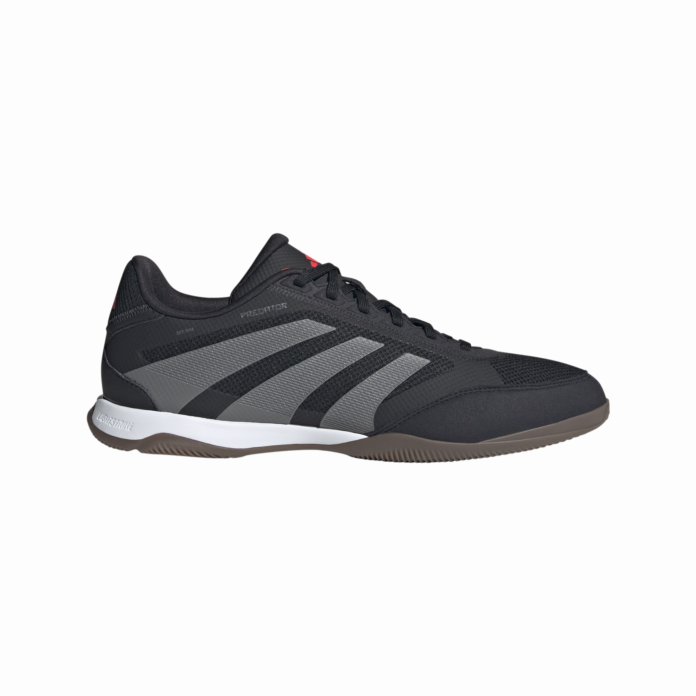 Forward Rush Secure fit adidas Predator League IN Indoor Soccer Shoes - core black/grey four/lucid red