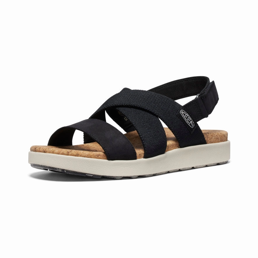 Shell Trim Vegan Material Elle Criss Cross Black/Birch
