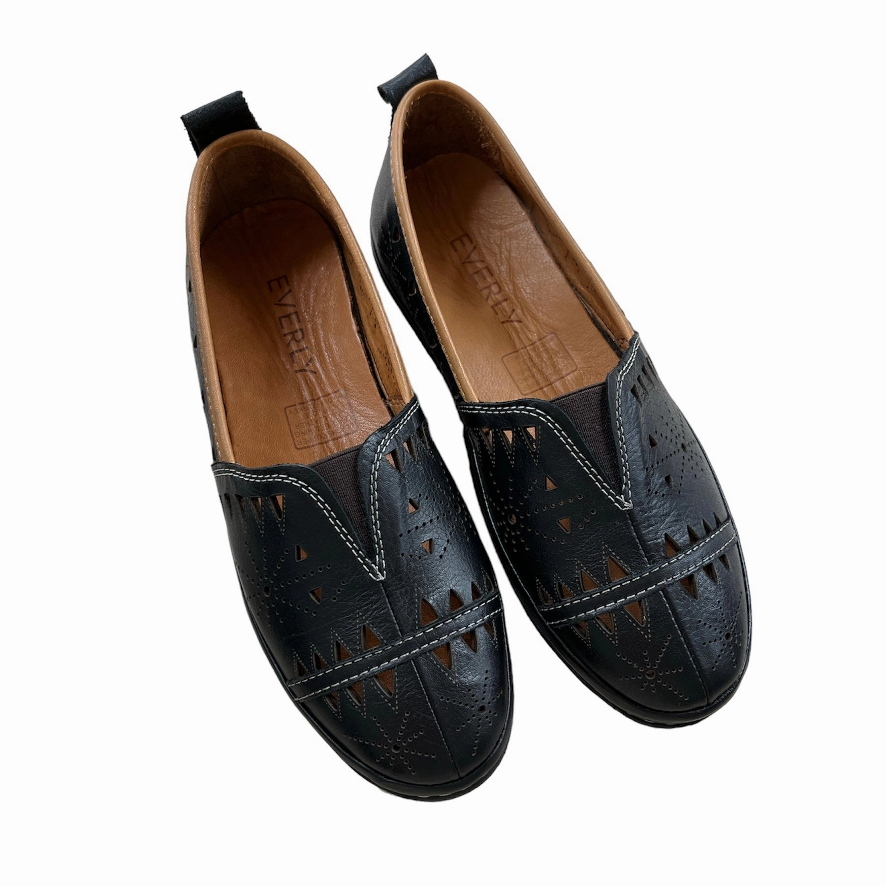 Reinforced   toe Emily-01 Black Leather