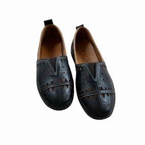 Emily-01 Black Leather Office Style