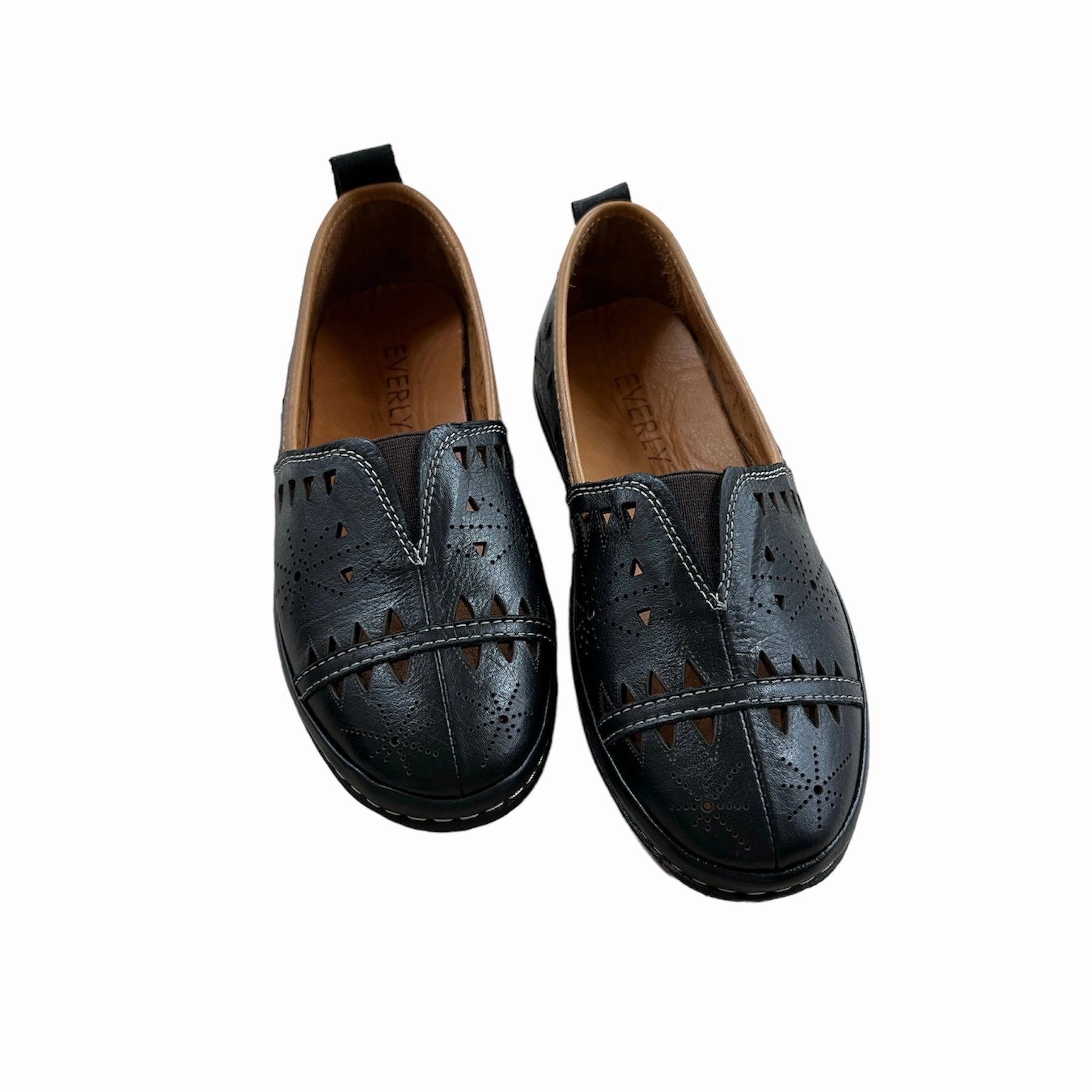 Emily-01 Black Leather Smooth Design Soft   leather