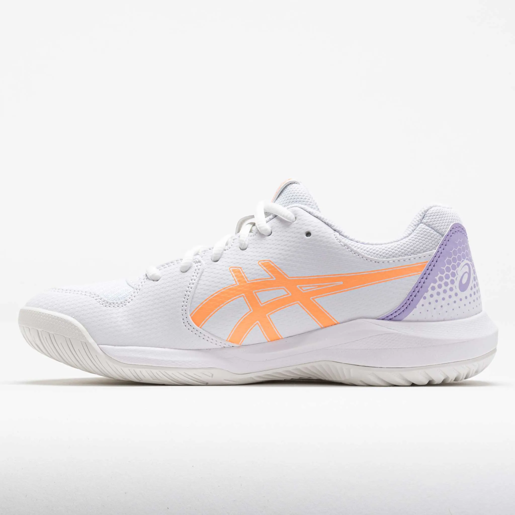 ASICS GEL-Dedicate 8 Pickleball Women's  White/Bright Sunstone durable - upper shoes half - size