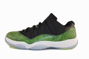 Air Jordan 11 Low "Green Snake" waterproof nylon shoes trail durability