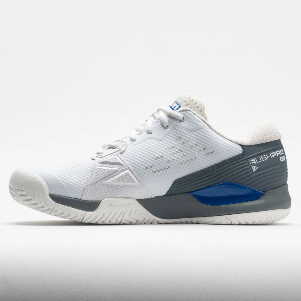Wilson Rush Pro Ace Pickler Men's  White/Stormy Weather/Classic Blue textured shoes weekday running shoe interval