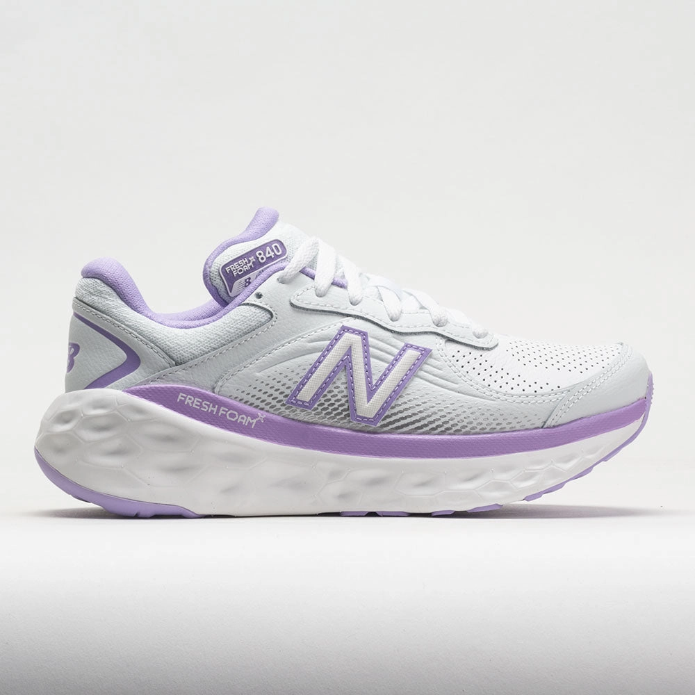New Balance Fresh Foam X 840v1 Leather Women's  White/Lilac Glo Slip Proof