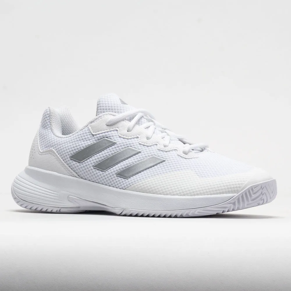 running alone shoes cruelty - free adidas GameCourt Women's  White/Silver Metallic/White