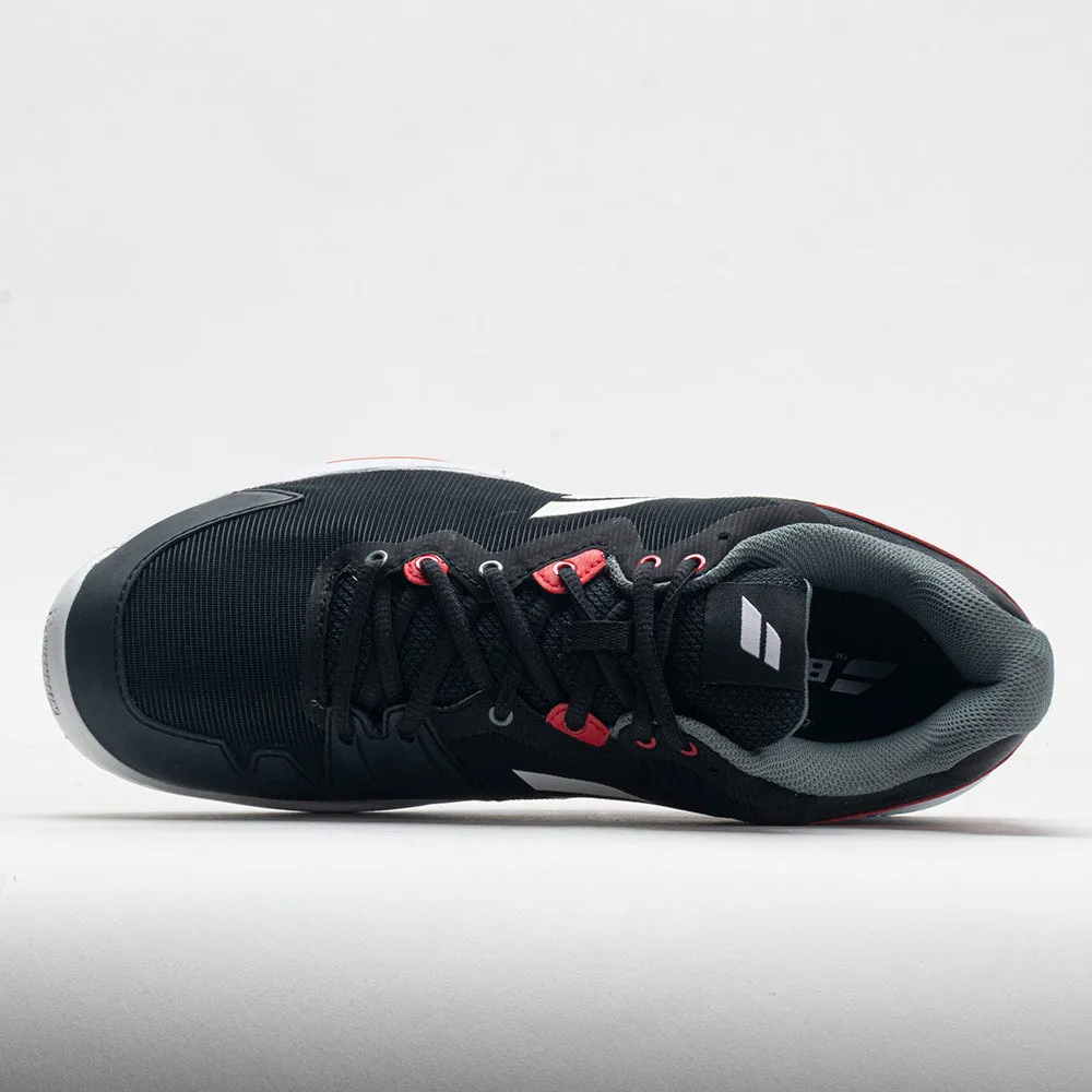 Babolat SFX3 Men's  Black/Poppy Red reflective - details shoes running in a snow - covered area shoes