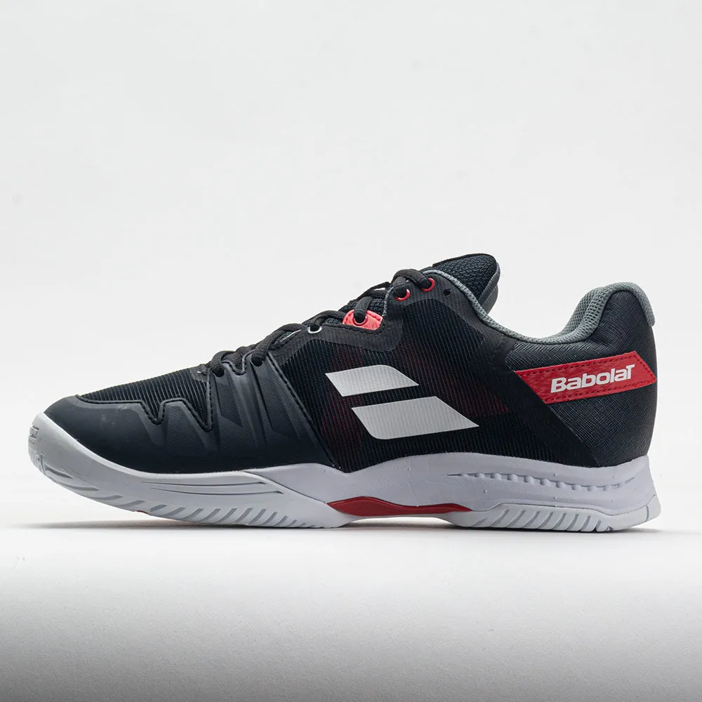 Babolat SFX3 Men's  Black/Poppy Red slow - paced fitting running in the afternoon shoes