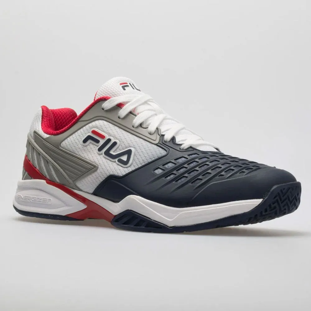 Fila Axilus 2 Energized Men's  White/Navy/Red indoor track running shoe employment Shock-absorbing