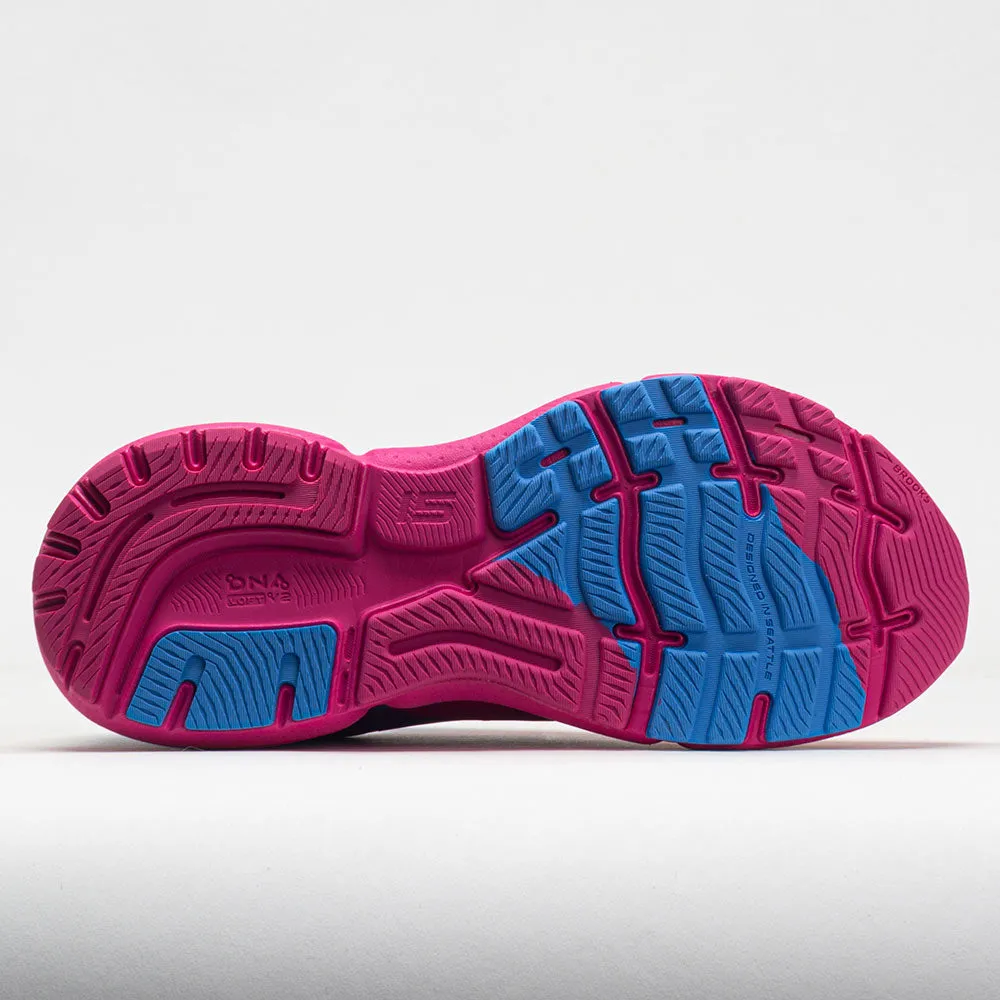 traction - enhanced shoes running with a hydration pack Brooks Ghost 15 Women's  Pink Glo/Blue/Fuchsia