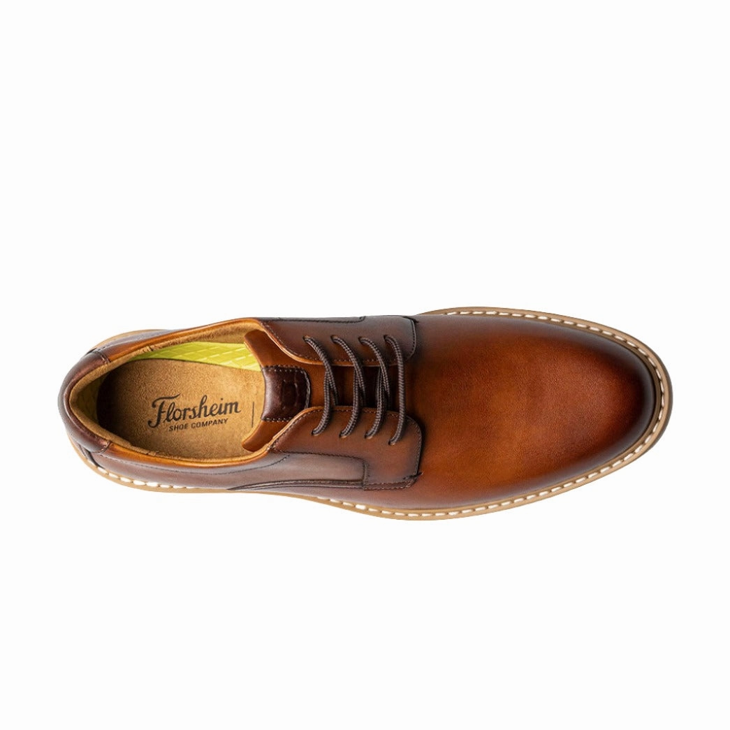 Norwalk Plain Toe Oxford Cognac Leather Flexible Wear
