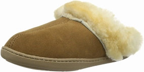 Minnetonka Women's Sheepskin Mule Slip Resistant Layer mesh material