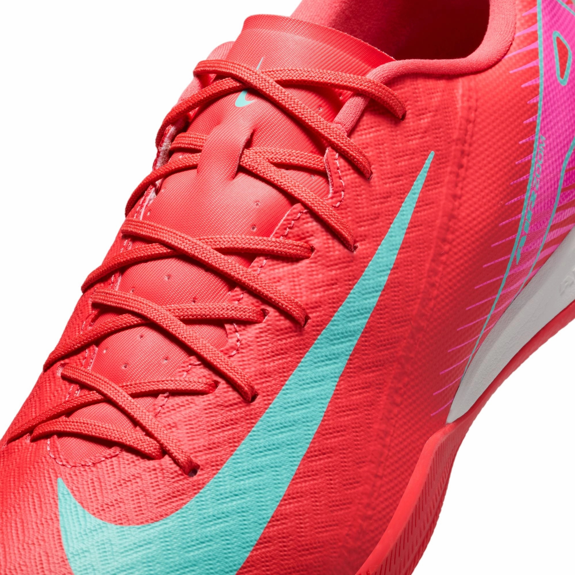 Edge Balance Nike Zoom Mercurial Vapor 16 Academy IC Indoor Soccer Shoes - Ember Glow/ Aurora Green