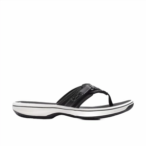 Chic Flip-flops for Men Women's Breeze Sea Black Synthetic