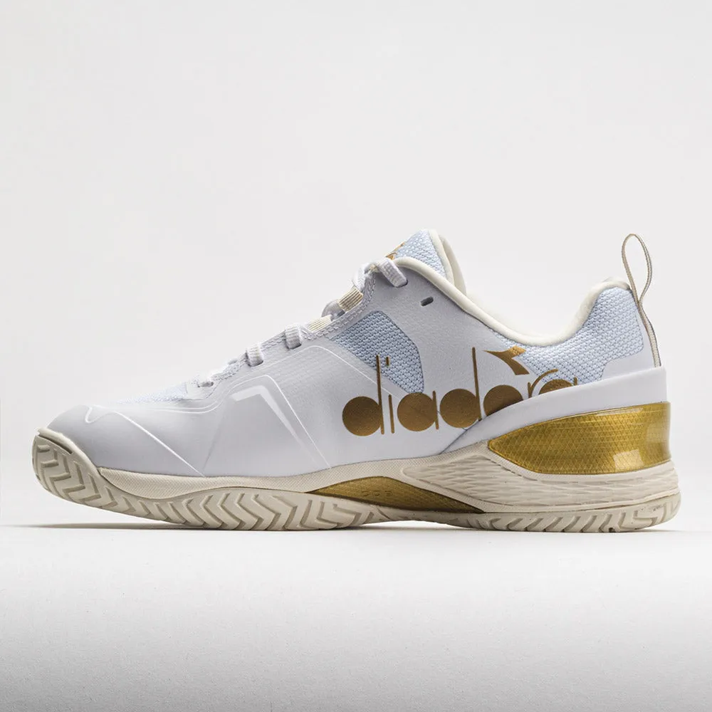 Diadora Blushield Torneo 2 AG Women's  White/Gold pronated foot shoe correction