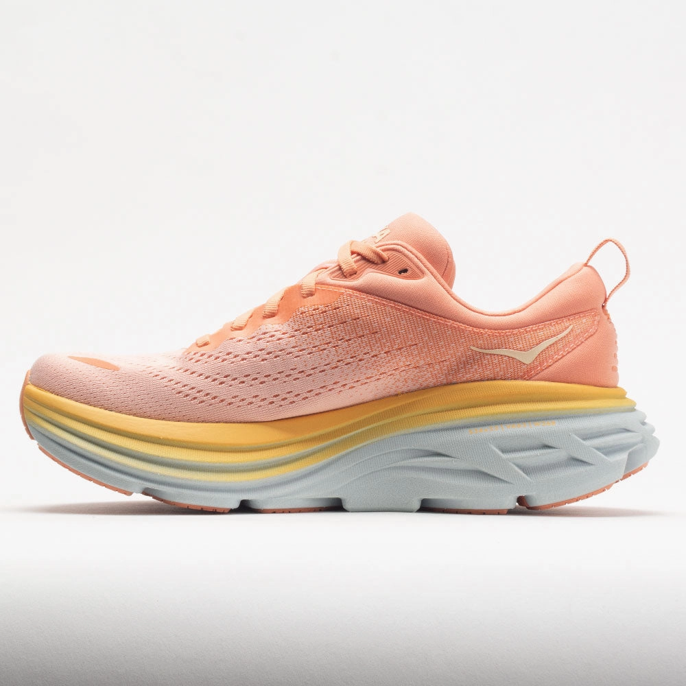 Durability Guarantee professional running gear HOKA Bondi 8 Women's  Shell Coral/Peach Parfait