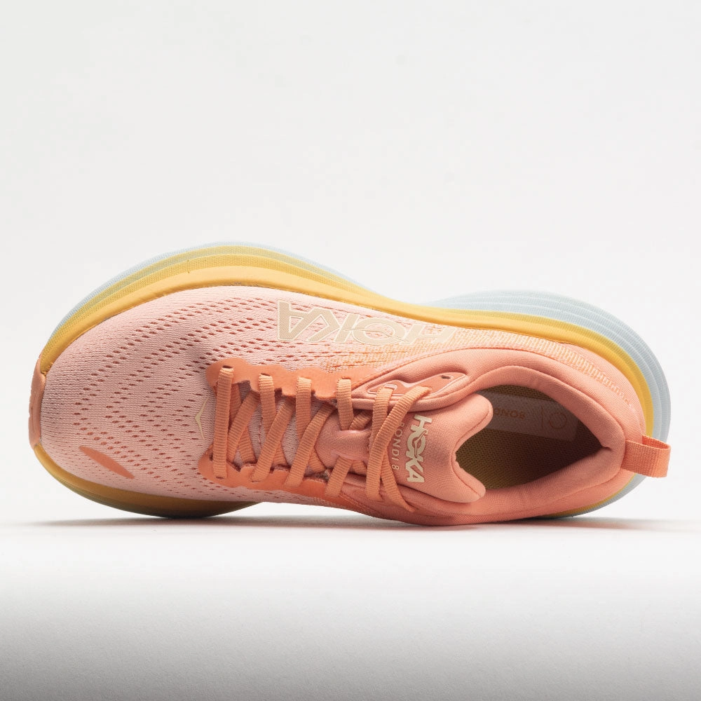 High - end HOKA Bondi 8 Women's  Shell Coral/Peach Parfait