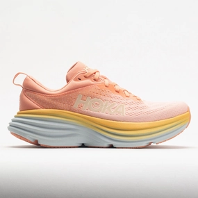 HOKA Bondi 8 Women's  Shell Coral/Peach Parfait relay running option
