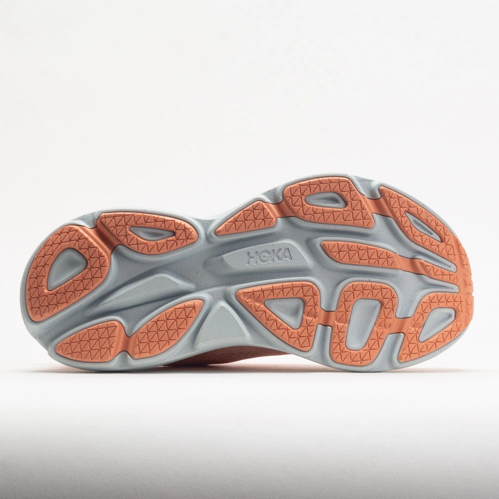 stability increase HOKA Bondi 8 Women's  Shell Coral/Peach Parfait