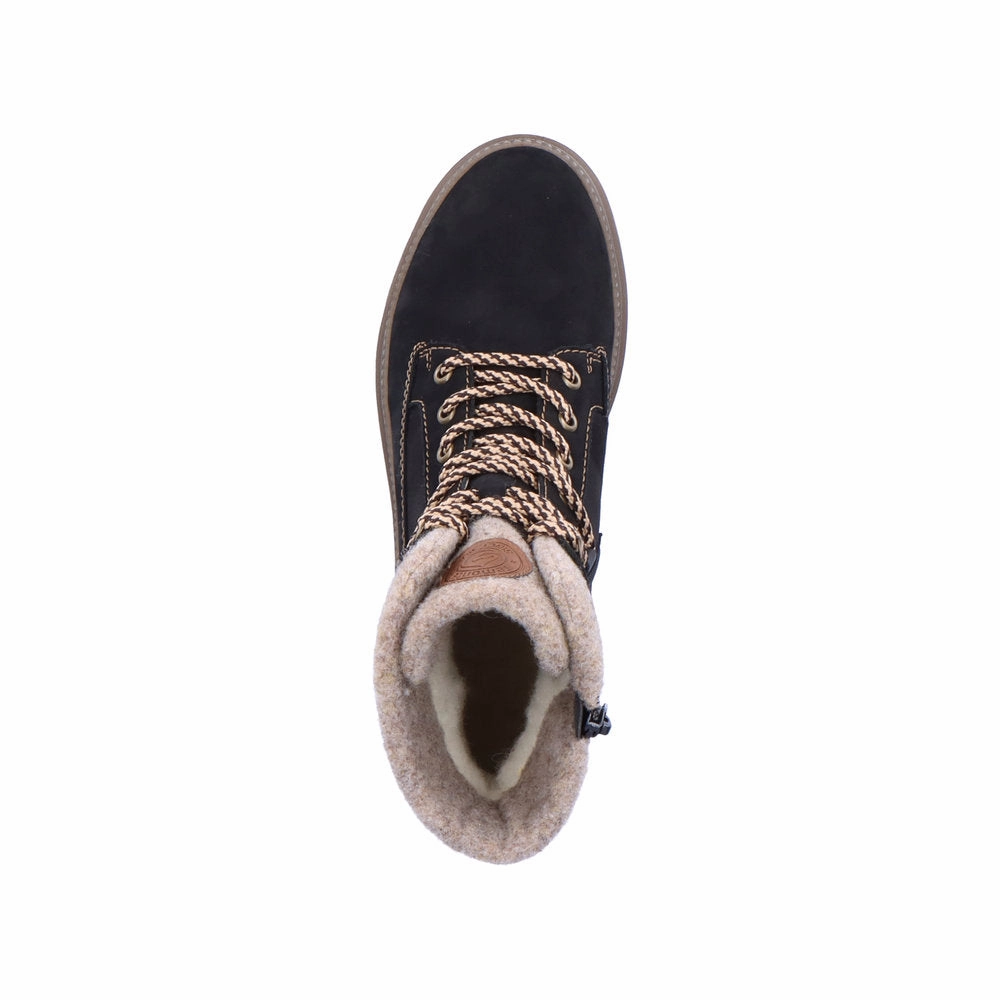 D0C77-02 Black Lace/Zip Knit Cuff RTex Indoor Use Winter Trek