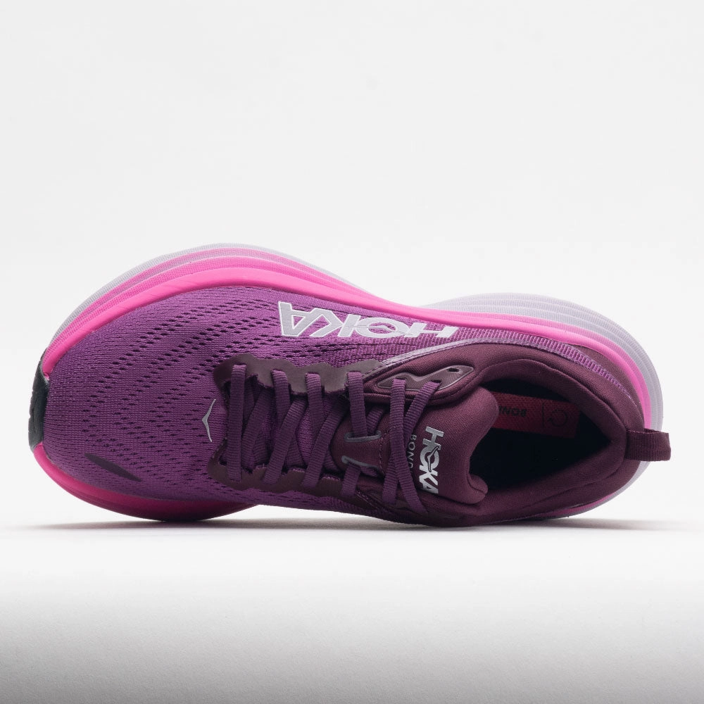 store - brand running gear jogger shoes HOKA Bondi 8 Women's  Beautyberry/Grape Wine