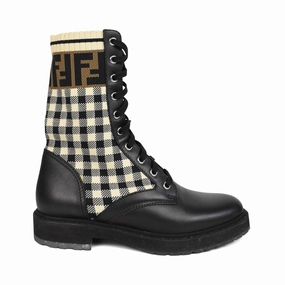 Shock Absorber Mountain Proof Fendi 'Rockoko' Combat Boots - Women's 37