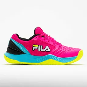 air - filled - feature shoes running shoes for casual female joggers Fila Axilus 3 Energized Women's  Pink Glo/Bluefish/Safety Yellow