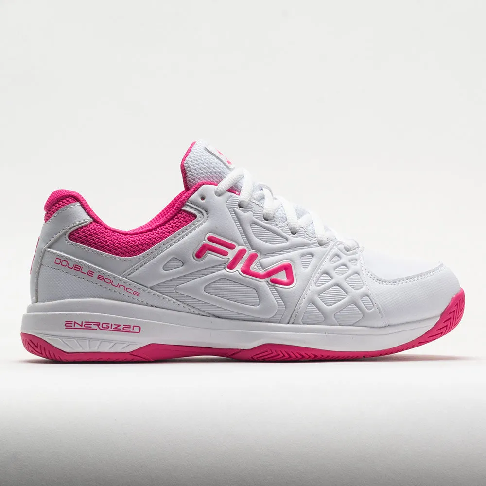 easy - to - store Fila Double Bounce 3 Women's  White/White/Pink Glo