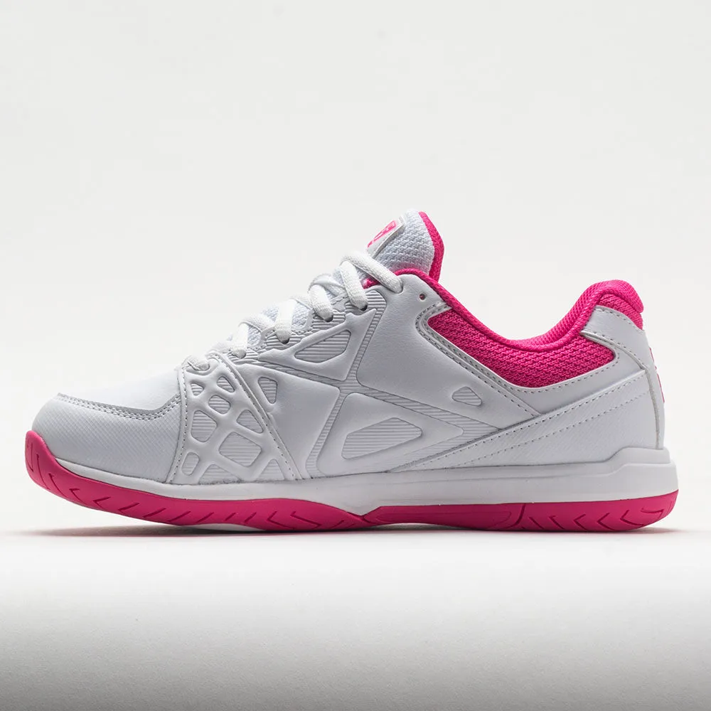 Fila Double Bounce 3 Women's  White/White/Pink Glo open - toe shoes user - friendly