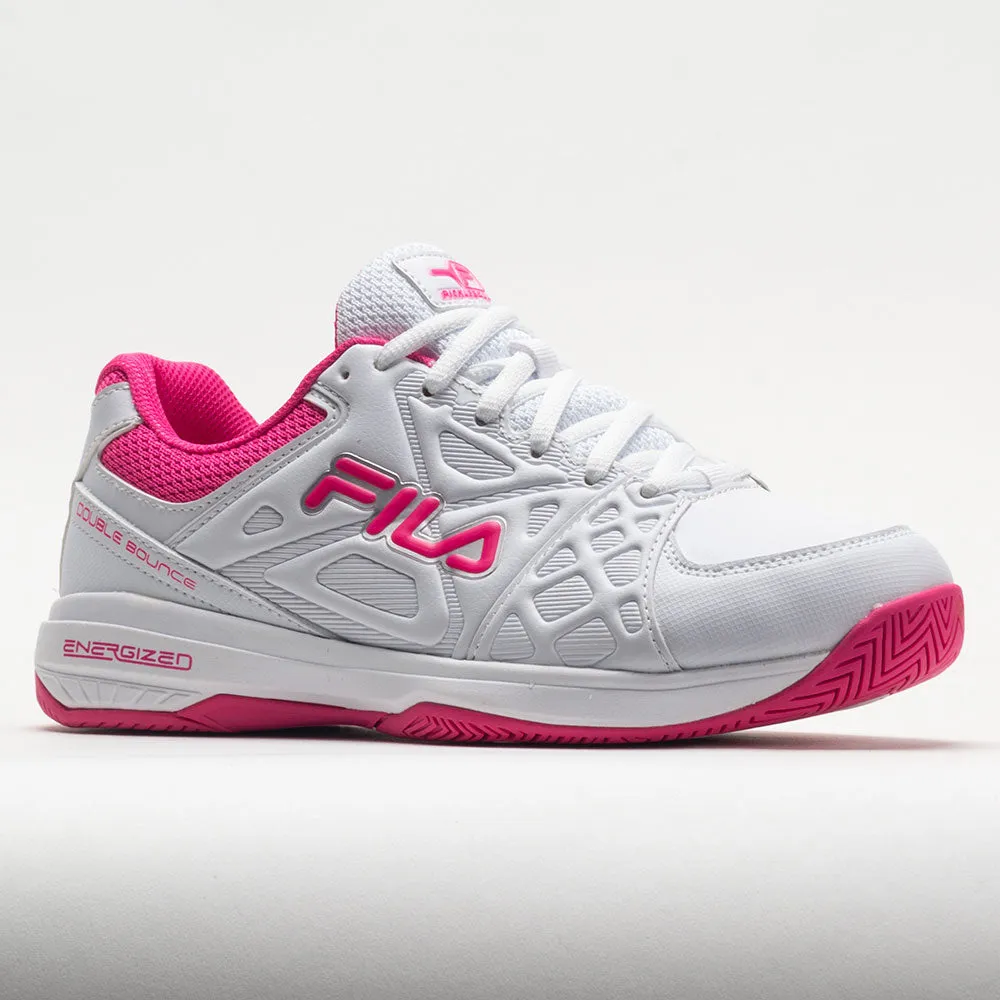 Fila Double Bounce 3 Women's  White/White/Pink Glo short - distance runners' shoes