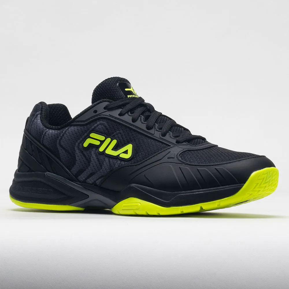 adventure - themed shoes Breathable Upper Layer Fila Volley Zone Men's  Black/Castlerock/Safety Yellow